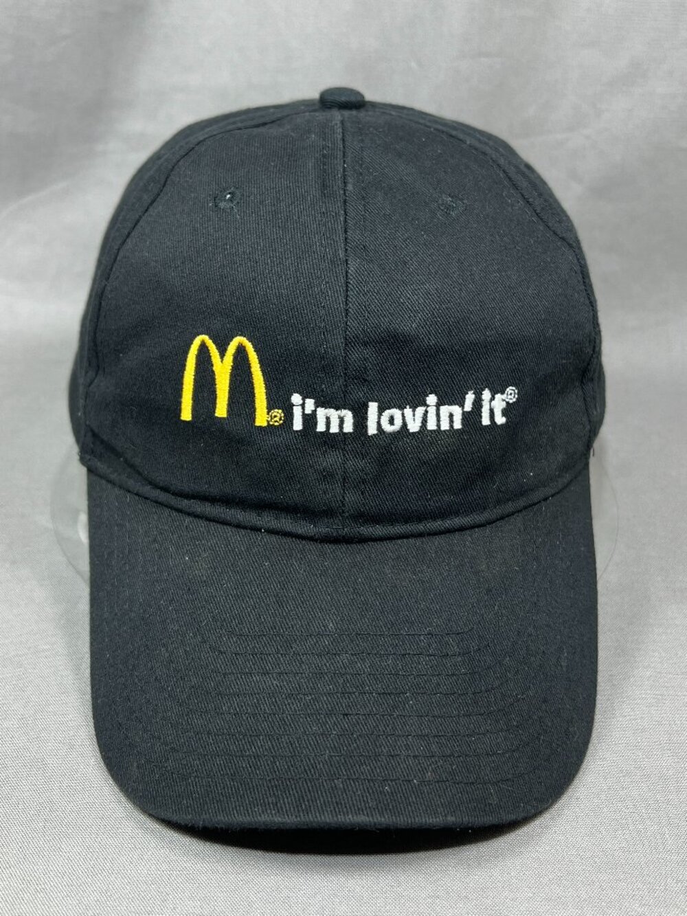 McDonalds I'm Lovin' it Baseball Hit Wear Hat Black Workwear Adult Strapback Cap